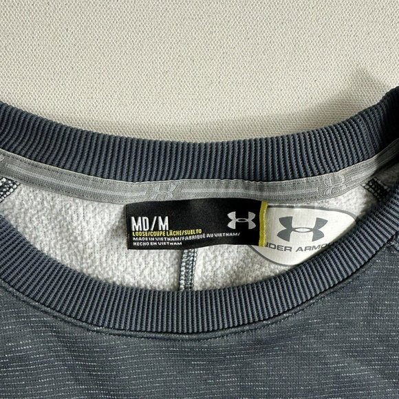 Under Armour Women's Size‎ M Pullover Sweatshirt Gray Long Sleeve Sweater Fleece - Picture 6 of 8